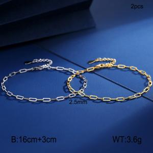 Sterling Silver Bracelet - KFB987-WGBY