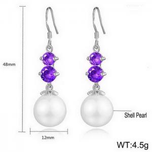 Sterling Silver Earring - KFE1190-WGBF