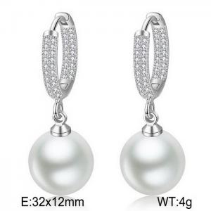 Sterling Silver Earring - KFE1200-WGBF