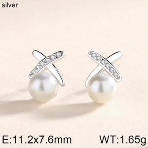 Sterling Silver Earring - KFE1236-WGJH