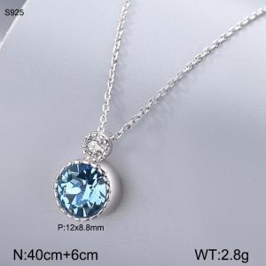 Sterling Silver Necklace - KFN1579-WGBY