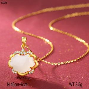 Sterling Silver Necklace - KFN1585-WGBY