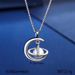Sterling Silver Necklace - KFN1602-WGBY