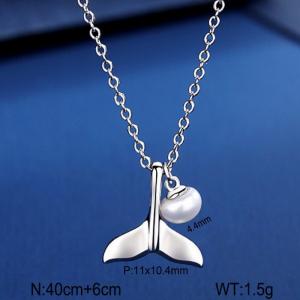 Sterling Silver Necklace - KFN1604-WGBY