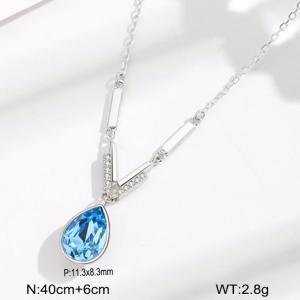 Sterling Silver Necklace - KFN1623-WGBY