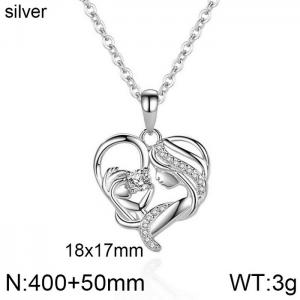 Sterling Silver Necklace - KFN1686-WGSL