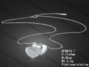 Sterling Silver Necklace - KFN874-T