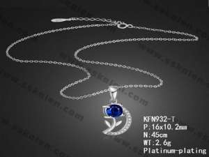 Sterling Silver Necklace - KFN932-T