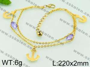 Stainless Steel Anklet - KJ1000-YJ