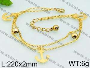 Stainless Steel Anklet - KJ1003-YJ