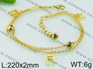 Stainless Steel Anklet - KJ1004-YJ