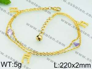 Stainless Steel Anklet - KJ1005-YJ