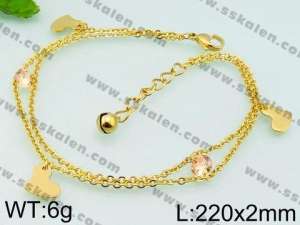 Stainless Steel Anklet - KJ1019-YJ