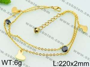 Stainless Steel Anklet - KJ1021-YJ