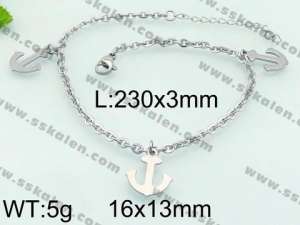 Stainless Steel Anklet - KJ1025-Z