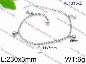 Stainless Steel Anklet - KJ1315-Z