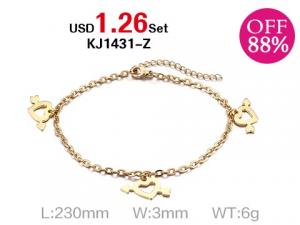 Stainless Steel Anklet - KJ1431-Z