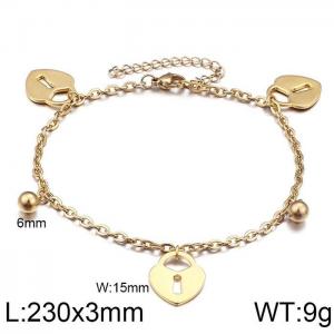 Anklet for Women Stainless Steel Silver Adjustable Foot Ankle Bracelet - KJ1439-Z