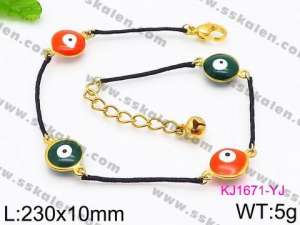 Stainless Steel Anklet - KJ1671-YJ