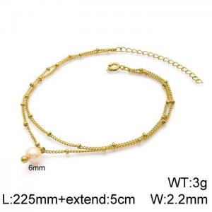 Stainless Steel Anklet - KJ2276-Z