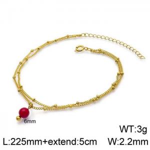 Stainless Steel Anklet - KJ2277-Z