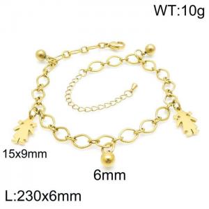 Stainless Steel Anklet - KJ2318-Z