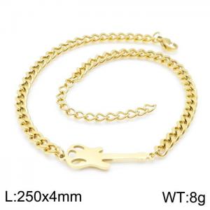 Stainless Steel Anklet - KJ2334-BI