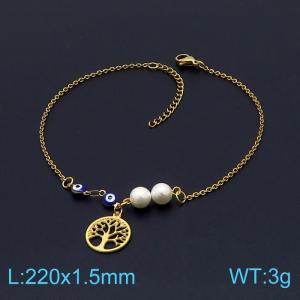 Stainless Steel Anklet - KJ2821-DL