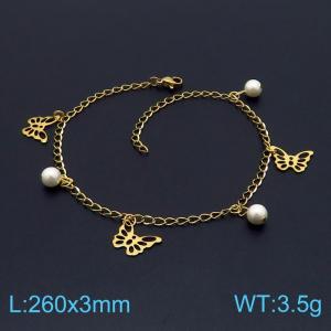 Stainless Steel Anklet - KJ2824-DL