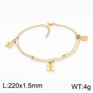 Stainless Steel Anklet - KJ2842-HDJ