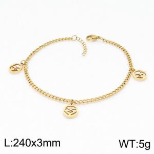 Stainless Steel Anklet - KJ2861-TJG