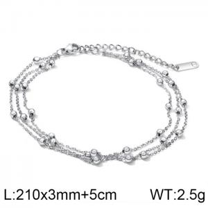 Stainless Steel Anklet - KJ2896-WGMB