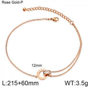 Rose Gold-Plating Anklets - KJ2904-WGMB