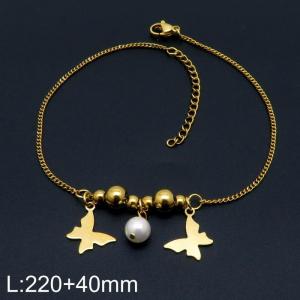 Gold-Plating Anklets - KJ3076-DL