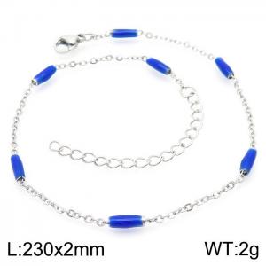 Titanium steel women's resin rice bead anklet - KJ3463-Z