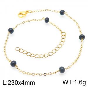 Titanium steel women's resin rice bead anklet - KJ3476-Z