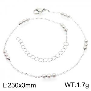 Titanium steel women's resin rice bead anklet - KJ3487-Z