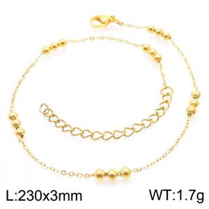 Titanium steel women's resin rice bead anklet - KJ3488-Z