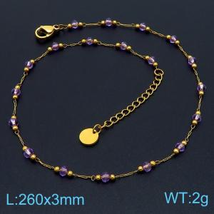 Gold-Plating Anklets - KJ3639-JC