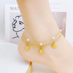 Gold-Plating Anklets - KJ4140-SXSJ