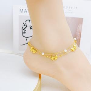 Gold-Plating Anklets - KJ4142-SXSJ