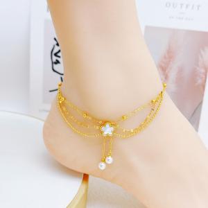 Gold-Plating Anklets - KJ4153-SXSJ