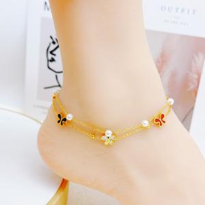 Gold-Plating Anklets - KJ4156-SXSJ