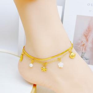 Gold-Plating Anklets - KJ4165-SXSJ