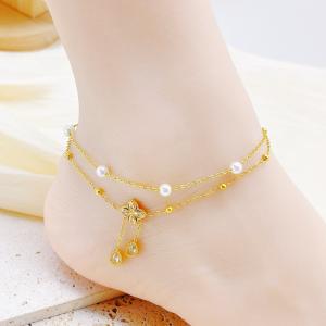 Gold-Plating Anklets - KJ4182-SXSJ