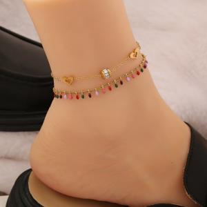 Gold-Plating Anklets - KJ4184-SXSJ