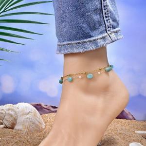Gold-Plating Anklets - KJ4196-SXSJ