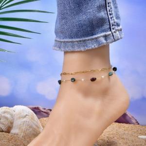 Gold-Plating Anklets - KJ4198-SXSJ