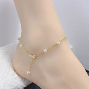 Gold-Plating Anklets - KJ4221-SXSJ
