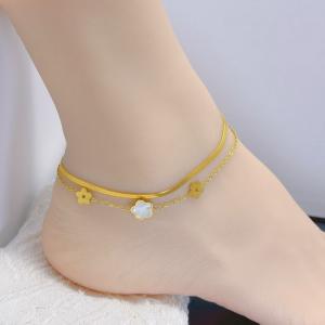 Gold-Plating Anklets - KJ4231-SXSJ